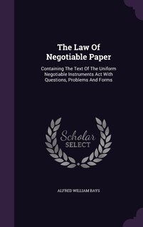 Front cover_The Law Of Negotiable Paper