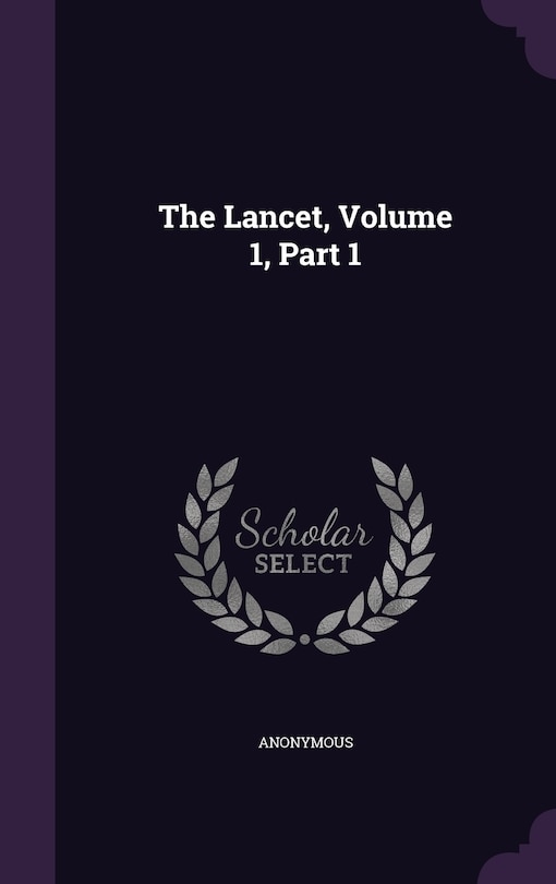 Front cover_The Lancet, Volume 1, Part 1