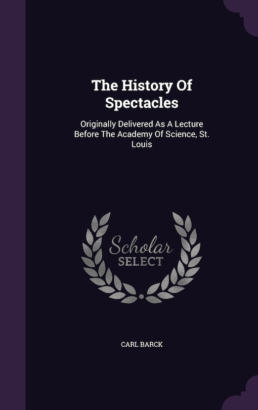 Front cover_The History Of Spectacles