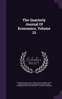 Couverture_The Quarterly Journal Of Economics, Volume 13