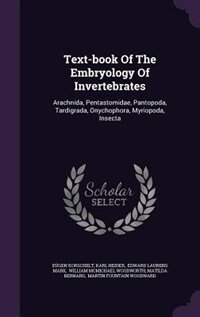 Couverture_Text-book Of The Embryology Of Invertebrates