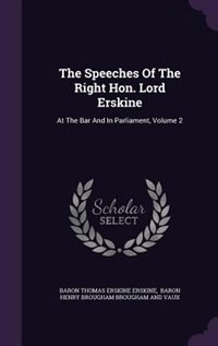 Couverture_The Speeches Of The Right Hon. Lord Erskine