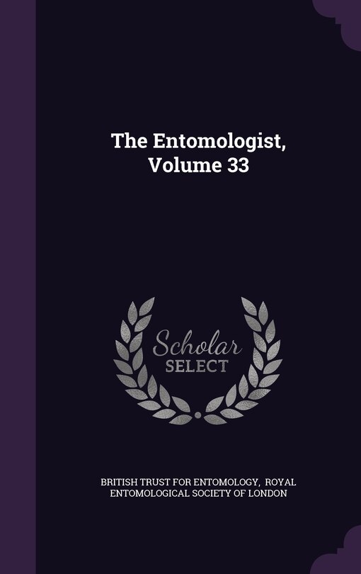 Front cover_The Entomologist, Volume 33