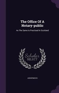 Couverture_The Office Of A Notary-public