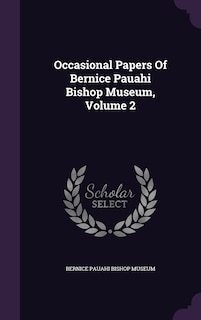 Couverture_Occasional Papers Of Bernice Pauahi Bishop Museum, Volume 2