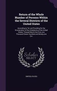 Front cover_Return of the Whole Number of Persons Within the Several Districts of the United States