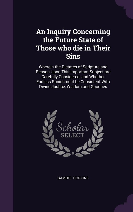 Couverture_An Inquiry Concerning the Future State of Those who die in Their Sins
