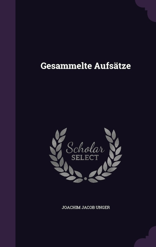 Front cover_Gesammelte Aufs&auml;tze