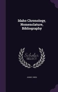 Couverture_Idaho Chronology, Nomenclature, Bibliography
