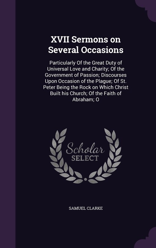 Front cover_XVII Sermons on Several Occasions