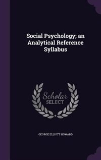 Front cover_Social Psychology; an Analytical Reference Syllabus