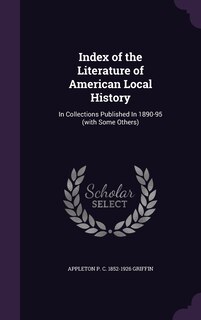 Front cover_Index of the Literature of American Local History
