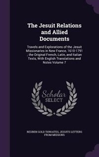 Front cover_The Jesuit Relations and Allied Documents