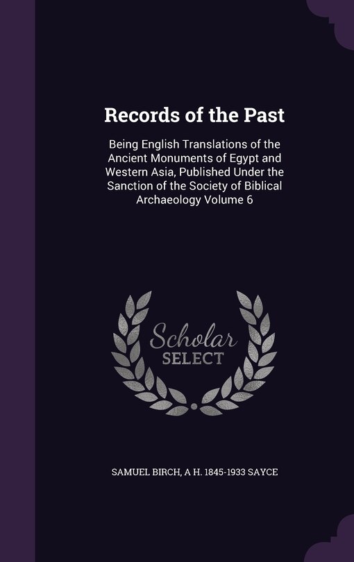 Front cover_Records of the Past