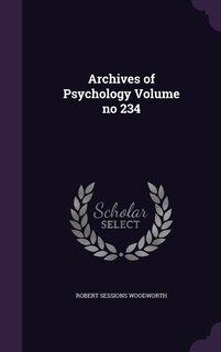 Front cover_Archives of Psychology Volume no 234