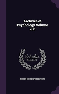 Front cover_Archives of Psychology Volume 208