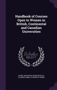 Couverture_Handbook of Courses Open to Women in British, Continental and Canadian Universities