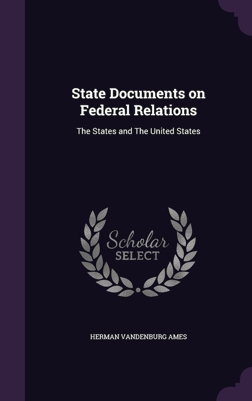 Front cover_State Documents on Federal Relations