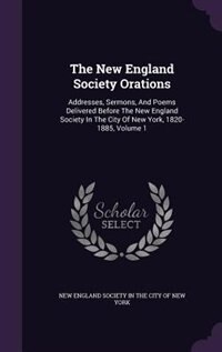 Front cover_The New England Society Orations