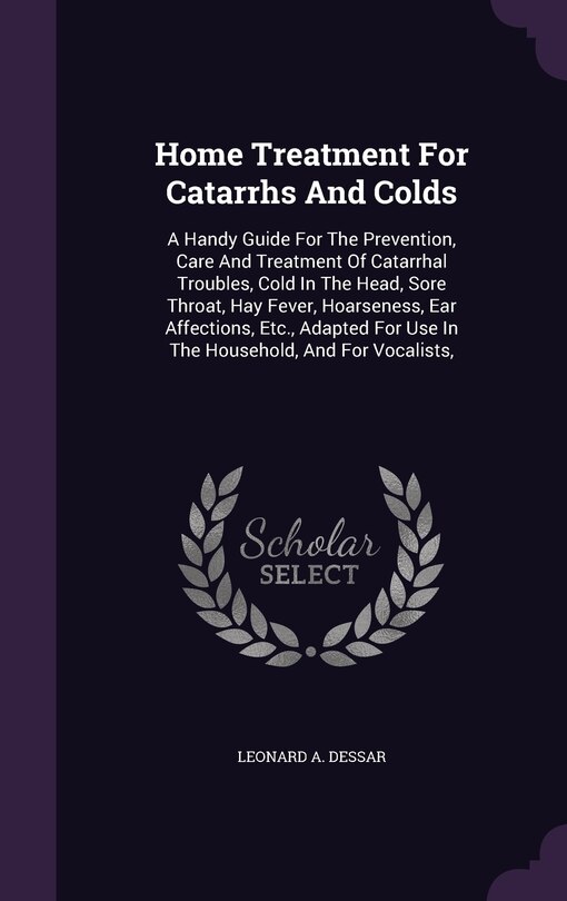Couverture_Home Treatment For Catarrhs And Colds