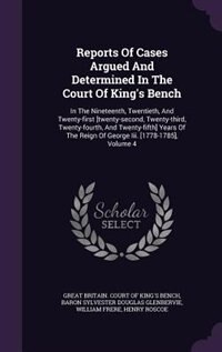 Front cover_Reports Of Cases Argued And Determined In The Court Of King's Bench