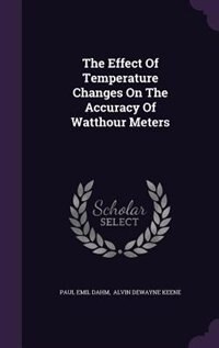 Front cover_The Effect Of Temperature Changes On The Accuracy Of Watthour Meters