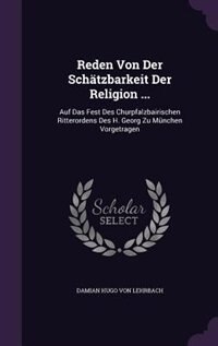 Couverture_Reden Von Der Schätzbarkeit Der Religion ...