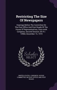 Front cover_Restricting The Size Of Newspapers