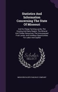 Front cover_Statistics And Information Concerning The State Of Missouri
