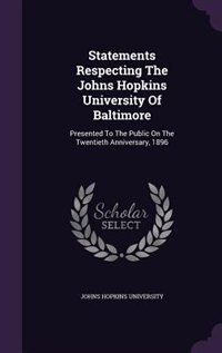 Couverture_Statements Respecting The Johns Hopkins University Of Baltimore