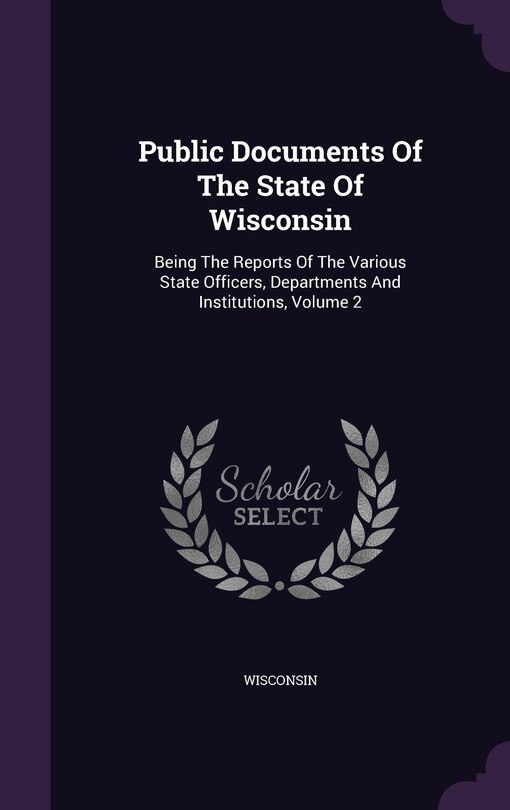 Front cover_Public Documents Of The State Of Wisconsin