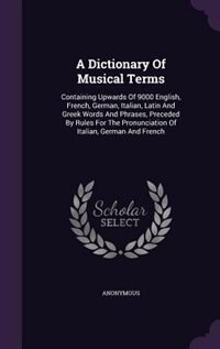 Couverture_A Dictionary Of Musical Terms