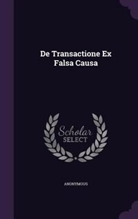 Front cover_De Transactione Ex Falsa Causa