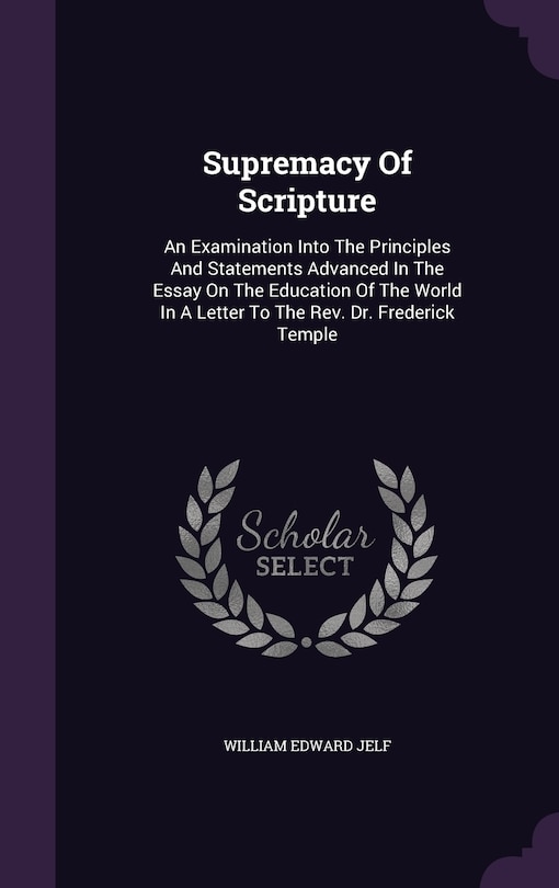 Front cover_Supremacy Of Scripture