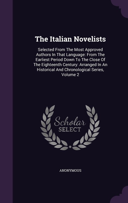 Front cover_The Italian Novelists