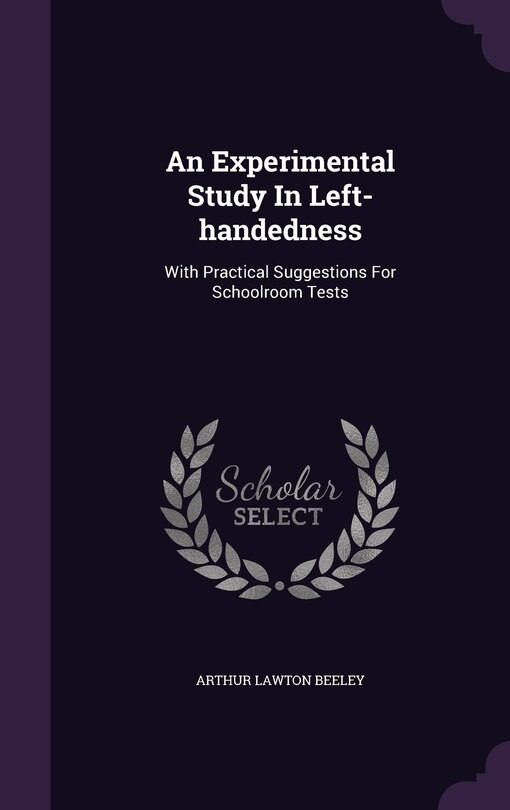 Couverture_An Experimental Study In Left-handedness