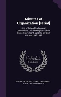 Front cover_Minutes of Organization [serial]