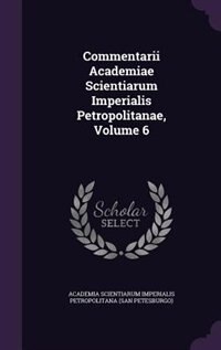Front cover_Commentarii Academiae Scientiarum Imperialis Petropolitanae, Volume 6