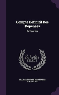 Front cover_Compte Définitif Des Depenses