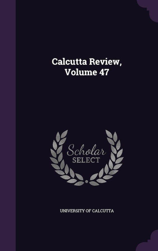 Front cover_Calcutta Review, Volume 47