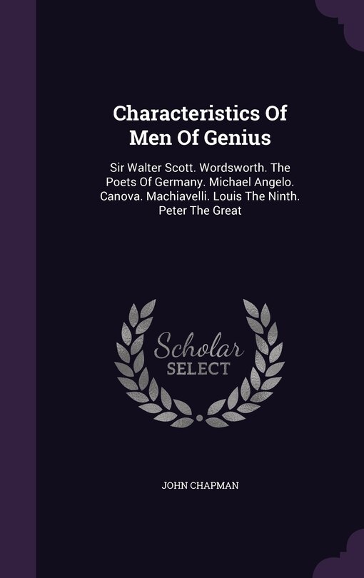 Front cover_Characteristics Of Men Of Genius