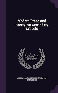 Couverture_Modern Prose And Poetry For Secondary Schools