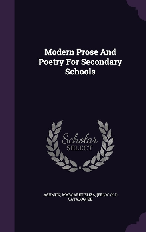 Couverture_Modern Prose And Poetry For Secondary Schools
