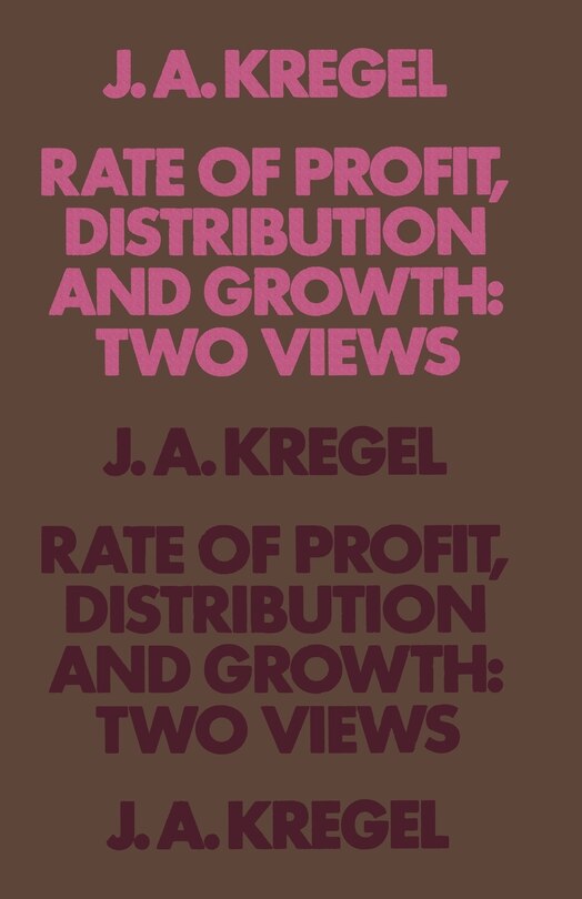 Couverture_Rate Of Profit, Distribution And Growth