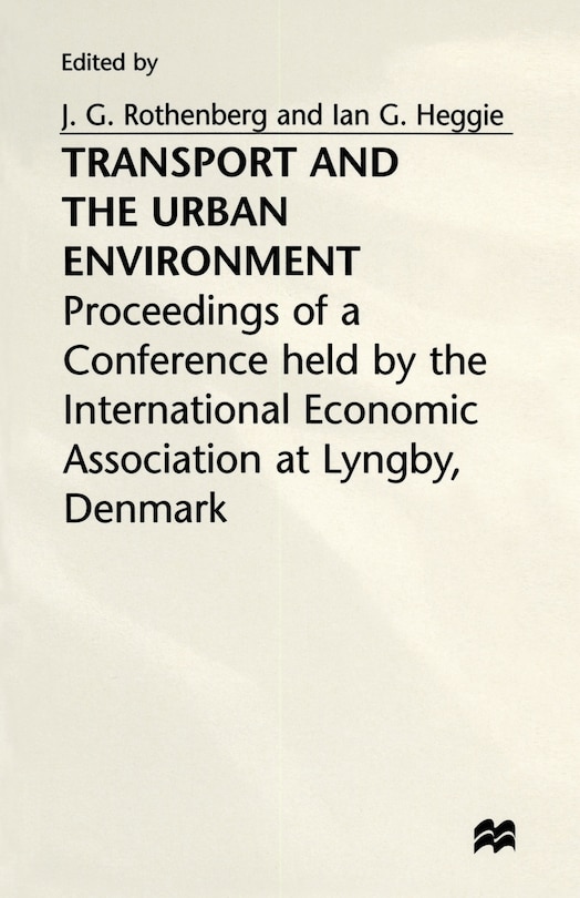 Front cover_Transport And The Urban Environment