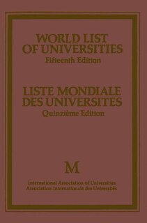 Couverture_World List Of Universities / Liste Mondiale Des Universites