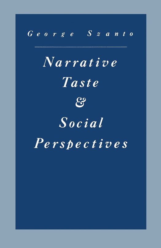 Couverture_Narrative Taste And Social Perspectives