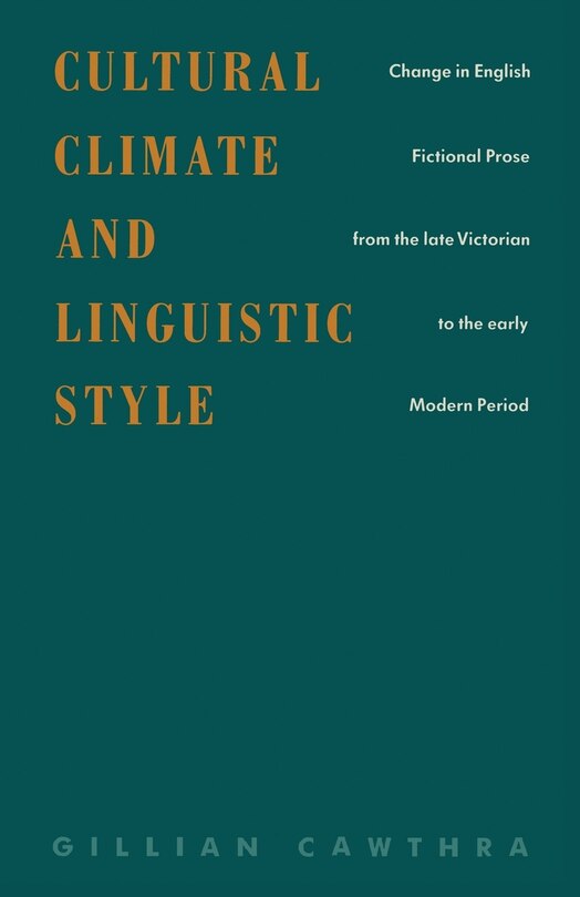 Front cover_Cultural Climate And Linguistic Style