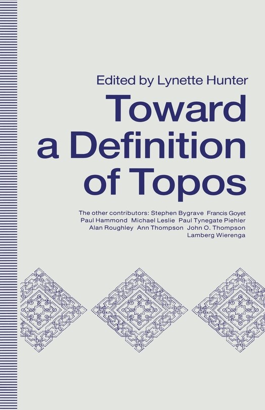 Front cover_Towards A Definition Of Topos