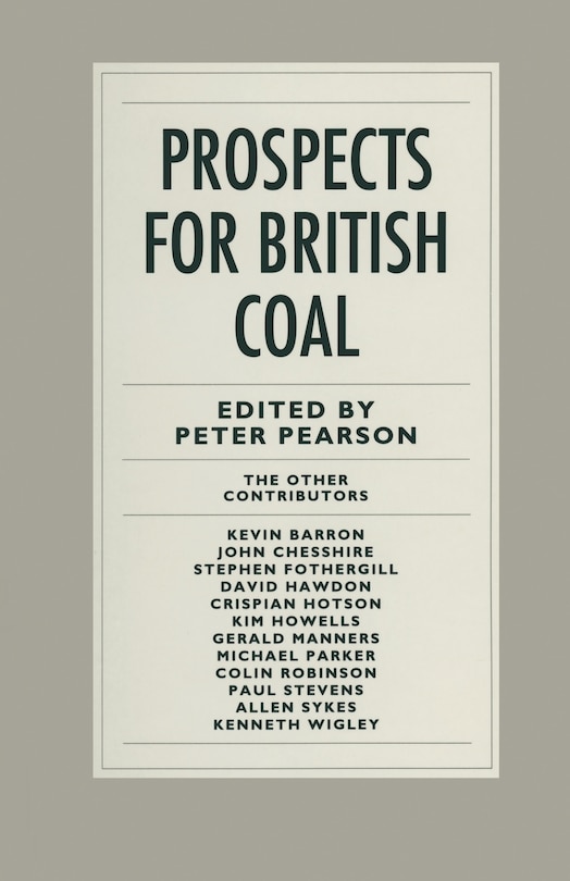Front cover_Prospects For British Coal
